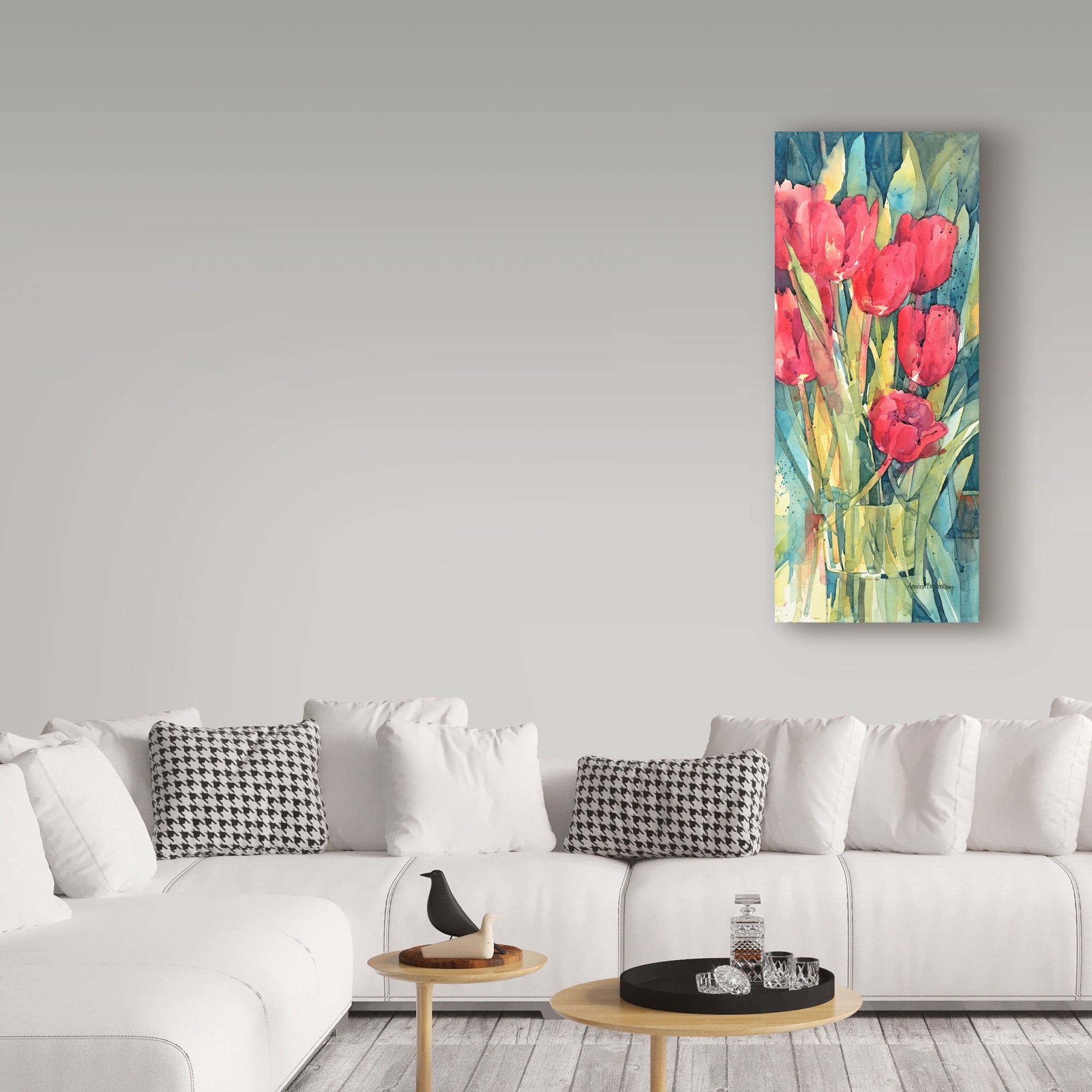 Trademark Fine Art 'Red Hot Tulips' Canvas Art by Annelein Beukenkamp