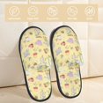 thumbnail image 2 of Fotbe Frog Bee Pattern Women's Fuzzy Slippers Plush Slippers Fluffy Winter House Shoes Indoor and Outdoor-Medium, 2 of 8