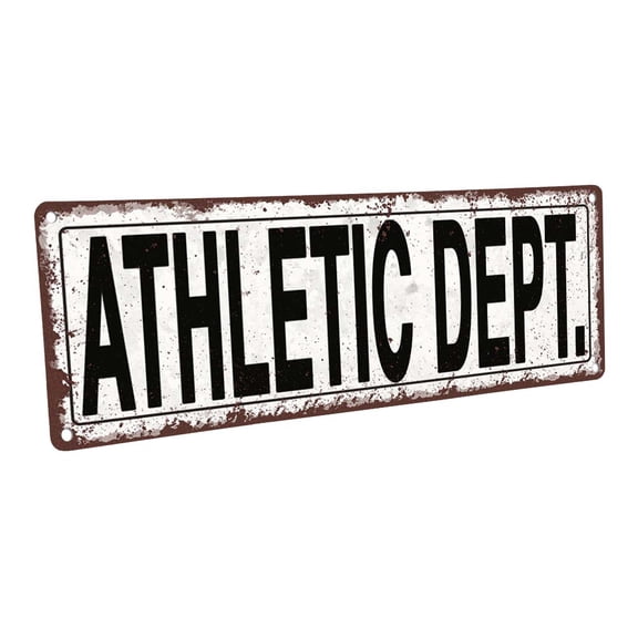Athletic Dept. 4"x12" Metal Sign, Wall Décor for Home and Office