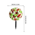 thumbnail image 4 of UV Resistant Artificial Cedar Topiary Ball Tree Rose 20 Inch Fake Plants with Ground Spike Shrub Potted Artificial Plant for Outdoor Indoor Front Porch Garden, 4 of 6