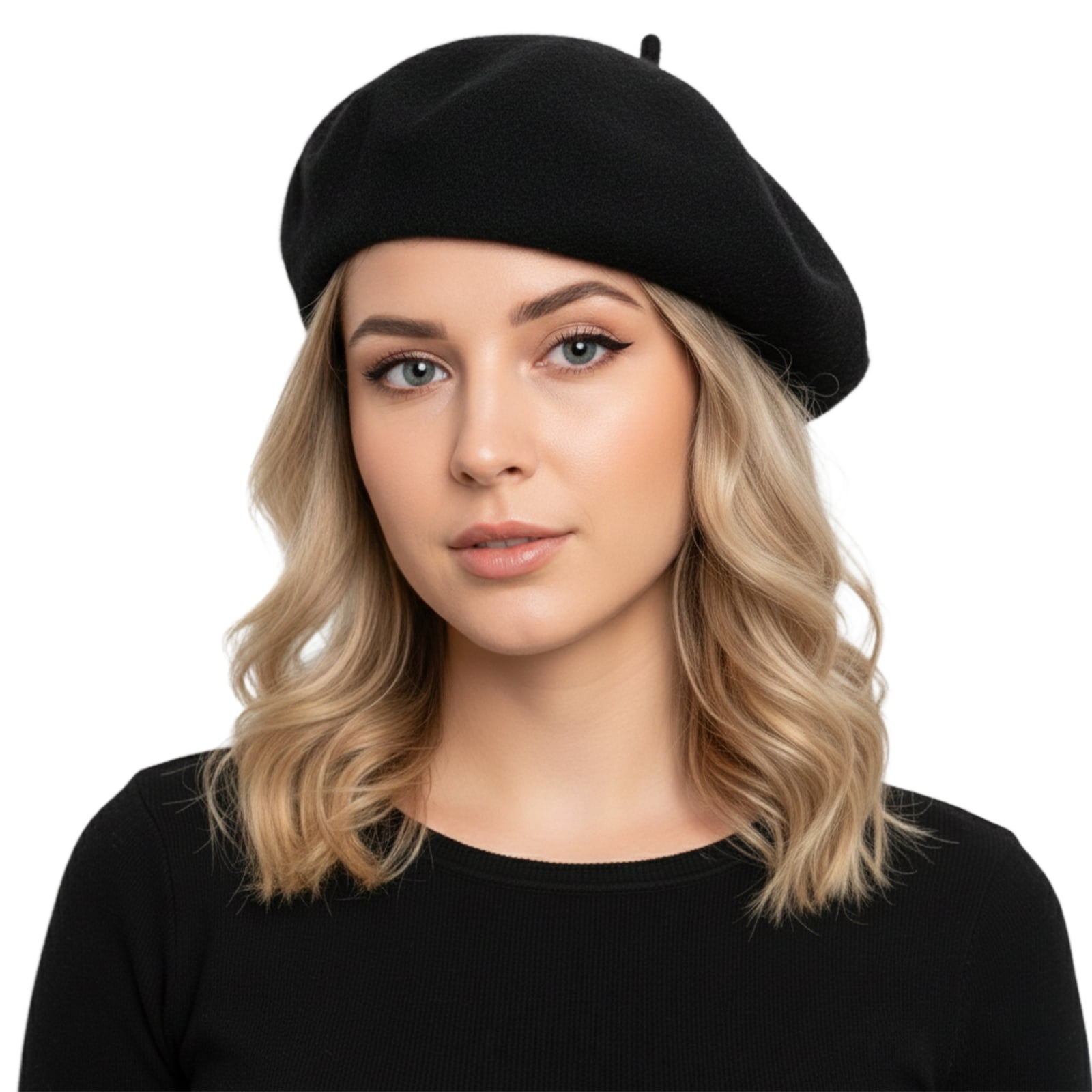 TOPTIE French Beret for Womens Artist Basque Beanie Hat Solid
