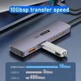 thumbnail image 3 of ZHaobin 10Gbps USB C HUB High Speed USB Splitter for iPhone 15 Sumsang Laptops PC Accessories Macbook pro USB Type-C 3.2 HUB (5GB USB 3.0), 3 of 7