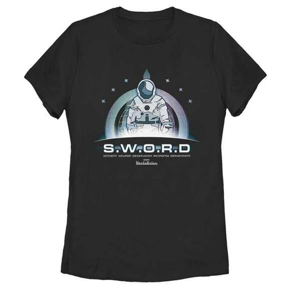 Women's Marvel WandaVision S.W.O.R.D Logo Graphic Tee Black X Large