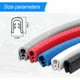 thumbnail image 2 of Protectores de Borde de Puerta de Auto, (Rojo) Protector de Sello de Goma Universal de 16 Pies Protector de Borde de Puerta de Auto en Forma de U para la Mayoría de los Autos, Protectores de Borde de Barco de Aluminio brillar Electrónica, 2 of 5