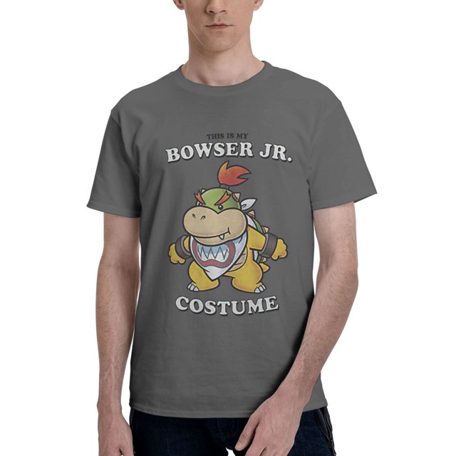 Fifth Sun Men's Nintendo Bowser Jr. Costume Men's Basic Short Sleeve T-Shirt Deep Heather Large