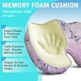 thumbnail image 5 of Premium Butterfly Pattern Memory Foam Seat Cushion Ergonomic Chair Pad for Office Chair, Car, Airplane & Bleachers Sciatica, Tailbone Hip & Back Pain Relief - Chair Cushion for Long Office Workers., 5 of 5