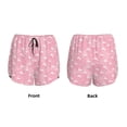 thumbnail image 6 of Uemuo Flamingos and Flowers Pattern Women's Athletic Shorts High Waisted Running Shorts with Liner Pockets Gym Elastic Workout Shorts-, 6 of 9