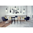 thumbnail image 3 of 2xhome - Organic Upholstered Fabric Modern Armchair with Natural Wooden Legs for Dining Room Office or Accent Chair (Black), Set of 1, 1 piece, 3 of 6