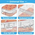 thumbnail image 4 of Plastic Pencil Box Large Capacity Pencil Boxes Clear Boxes with Snap-Tight Lid Stylish Office Supplies Storage Organizer Box Strawberry and White Stars Pattern, 4 of 7