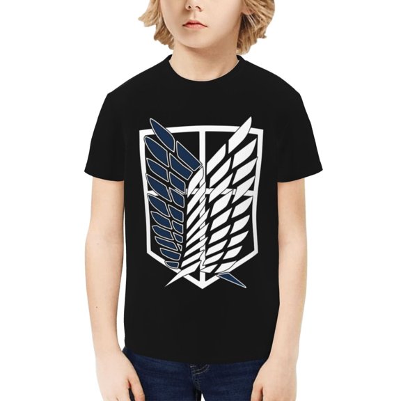 Attack On Titan Kids T-Shirt 3d Printed Graphic T-Shirts Boys And Girls Short Sleeve Shirts For Youth Kids X-Small