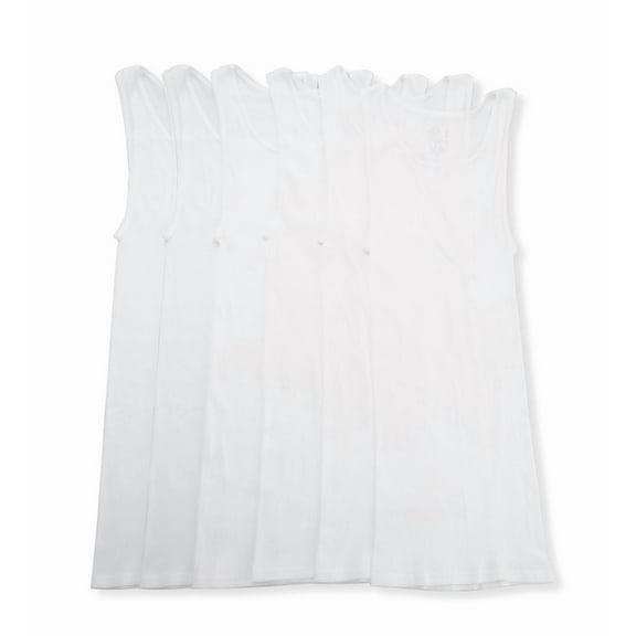 Men's Fruit Of The Loom 6P250TG Men's Classic A-Shirts - 6 Pack (White L)