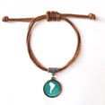 thumbnail image 1 of South America Continent Outline Map Bracelet Leather Hide Rope Wristband Brown Jewelry, 1 of 3