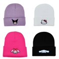 thumbnail image 2 of Gorro de punto bordado de Sanrio con dibujos animados lindoss Gorro de lana para perro Yugui Gorro tipo jersey Kulomi Gorro cálido para gato, 2 of 5