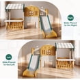 thumbnail image 6 of Vipuse 9 in 1 Indoor Infant Toddler Playground Slides Playset with Playhouse for Backyard Home, Yellow & Green, 6 of 13