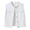 White, variant on Women's Solid Color Crew Neck Denim Jacket Raw Edge Casual Coat with Pockets Pink XL(XL)