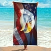 4th of July American Eagle Oversized Beach Towel. Made in the USA.
