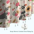 thumbnail image 6 of Schnauzer Dog and Pioneer Flower Shower Curtain 36"x72" ,Bathroom Decorative Shower Curtains Set with 12 Hooks,Modern Waterproof Washable Shower Curtain, 6 of 6