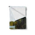 thumbnail image 2 of Outdoor Soft Flannel Fleece Blanket, View from Carate Urio Town Lake Como Alps Italy Panorama European Rural Countryside, Cozy Plush for Indoor and Outdoor Use, 70" x 90", Blue Green, by Ambesonne, 2 of 6