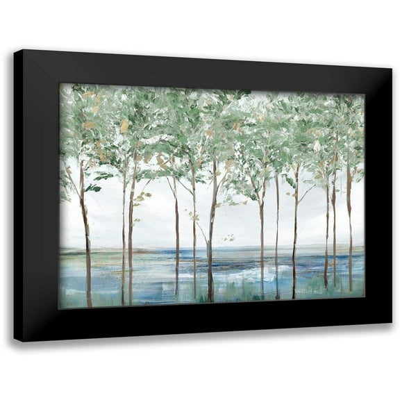 Isabelle Z 14x12 Black Modern Framed Museum Art Print Titled - Forest Peak