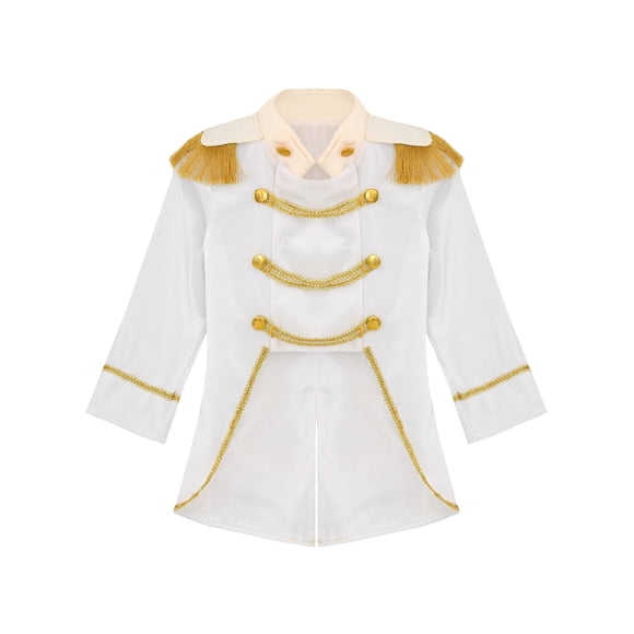 Rswnyirn Baby Boys Royal Prince Coat Kids Long Sleeve Jacket Blazers Tuxedo Toddler Fancy Outerwear White 3T