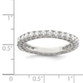 thumbnail image 2 of White Sterling Silver Ring Band Fashion Cubic Zirconia CZ, 2 of 2