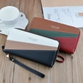 thumbnail image 4 of KEUSN Double Zipper Wallet Ladies Long Large Capacity Clutch Double Layer Wallet Splicing Contrasting Color Change Mobile Phone Bag, 4 of 5