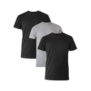 Hanes Men's Comfort Fit Ultra Soft Cotton Black/Grey T-Shirt Undershirts, 3 Pack