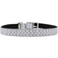 thumbnail image 1 of Chevrons Nylon Dog Collar With Classic Buckle 3/4" Grey Size 12, 1 of 1