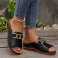 thumbnail image 5 of ATENAR Women Sandals Fashion Solid Color Sandals for Women Outdoor Shoes Women Black 5.5, 5 of 8