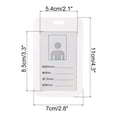 thumbnail image 2 of Uxcell Soportes de Insignias ID Verticales ABS de 4.3x2.8 Pulgadas, Etiquetas de Nombre, Paquete de 2, Blancos, 2 of 6