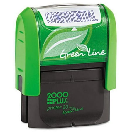UPC: 0039956983747 | 2000Plus® Green Line Message Stamp  CONFIDENTIAL  Blue