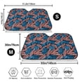thumbnail image 3 of Picia Tropical Leaves Curved Windshield Sunshade Accordion Folding Style Auto Shade for Car Truck SUV Van Blocks UV Ray Sun Visor Protector -Small, 3 of 7