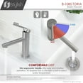thumbnail image 2 of Stylish Single-Handle Brushed Stainless Steel Bathroom Faucet Height 6" B-108S, 2 of 12