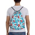 thumbnail image 2 of Kdxio Hawaiian Style Print Drawstring Backpack Bag,Waterproof Draw String Back Sack, Gym Drawstring Bags Swim Bag For Unisex, 2 of 9
