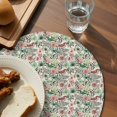 thumbnail image 3 of Vintage Flowers Round 13 Inch Placemats Set of 4, Spring Pink Green Floral Country Leaves Birds HeatResistant Non Slip Place Mats for Dining Table, Wipeable Kitchen Table Mats for Housewarming, 3 of 9
