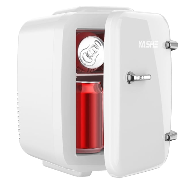 Mininevera YASHE de 4 litros y 6 latas, termoeléctrica, color blanco cálido
