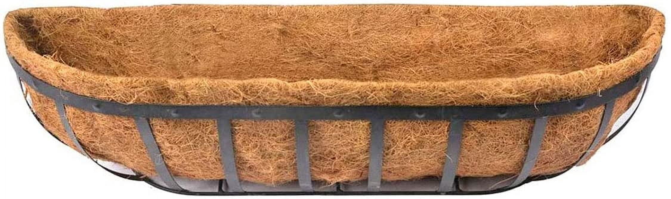 2pcs Trough Coco Liner 30 inch Wall Planter Replaceable Coco Liner for Window Box, Fence Flower Baskets-