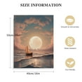 thumbnail image 2 of PIKWEEK Wall Art Canvas Prints Moon Sea Ocean Landscape  Full Moon in Cloud Pictures Paintings Stretched and Framed for Living Room Bedroom, 2 of 5