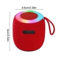 thumbnail image 3 of Portable Bluetooth Speaker with RGB Lights, Mini Subwoofer, TWS Stereo Pairing, Long Battery Life, Waterproof, for Outdoor and Party Use Red, 3 of 6