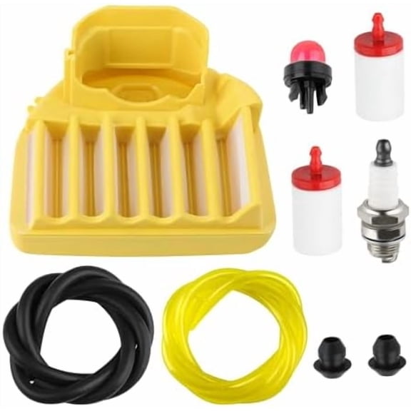 455 Air Filter Fuel Line for Husqvarna 455 460 455E Rancher Parts 461 460 455 E Chainsaw Primer Bulb Fuel Filter Spark Plug Tune Up Kit 599333701 455R 460R Chainsaw Maintenance Kit