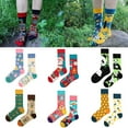 thumbnail image 2 of AB version asymmetrical couple trend medium high cotton color socks 1 EU37-44, 2 of 6