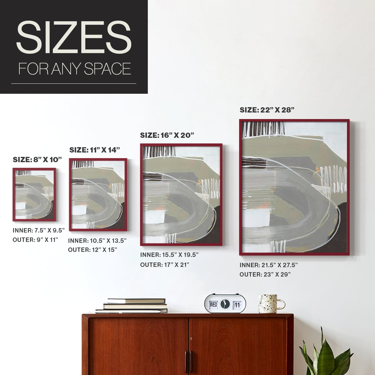 Arching Neutrals I in Paper Solid Wood 11 x 14 Framed Print