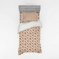 thumbnail image 1 of Fruit Duvet Cover Set, Vintage Style Illustration of Ripe Pomegranates Leaves Foliage Botany Deco Image, Bedding Set with Shams and Fitted Sheet, 3 Sizes, by Ambesonne, 1 of 3
