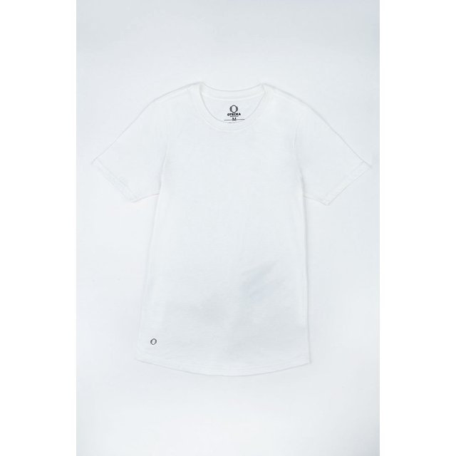 OTECKA T-Shirt à Col Rond en Coton Supima pour Homme Coupe Ajustée avec Évacuation de l'Humidité