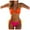 Orange, variant on Women's 2 Piece Bikini Set 2026 Seashell Cutout Swimsuit High Waist Tummy Control Summer Beach Swim Bathing Suits Blue for Size XXL