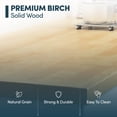 thumbnail image 6 of allforwood 48''L x 25''W x 1.5''Th Unfinished Solid Birch Wood, 4ft L x 25" W, 1.5in Butcher Block Countertop DIY Size Long Wooden Board for Kitchen Island Table Top Washer Dryer Workbench, 6 of 6