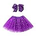 thumbnail image 3 of Jastore Jupe Tutu à Sequins Étoiles Superposées pour Filles Robe de Danse Ballet Princesse (Violet), 3 of 4