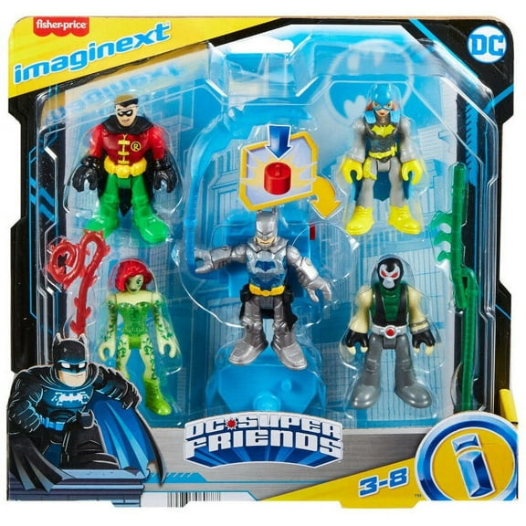 Imaginext DC Super Friends Action Set 8 Years 3 Years Batman, Poison Ivy, Batgirl, Robin, Bane