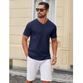 thumbnail image 2 of COOFANDY Mens V Neck T Shirts Cotton Short Sleeve Casual Summer Shirts Basic T Shirt, 2 of 6