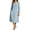 Blue, variant on Women's Elegant Pure Color French Collar Dress for Summer Plus Size Casual Midi with Sophistication Red XXL
